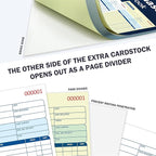 100 Sets Purchase Order Book 5-9/16 x 8-7/16 Inches 2 Part Carbonless Copy Numbered Spiral Bound Purchase Order Forms Receipt Book Invoice Book for Small Business Office (2)