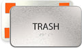ADASigns Trash Sign 7”x4” - Durable Brushed Aluminum with Grade 2 Braille - Easy Installation with Strong Adhesive Tape - ADA Compliant Signs for businesses, Restaurants & Retail Stores