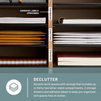 Safco, SAF9494MO, Adjustable Compartment Literature Organizers, 1 Each, Oak