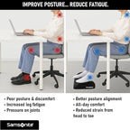 Samsonite Foot Rest for Under Desk at Work – Ergonomic Foot Stool for Couch – Versatile Under Desk Footrest for Office & Home, Foot Support Underdesk