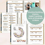 bloom daily planners HARDCOVER 2026 Planner (January to December) - 8.5” x 11” Weekly & Monthly Dated Agenda Organizer Book with Stickers & Tabs - Celestial Skies