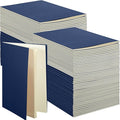 Mimorou 100 Pcs Journals Notebooks Bulk - Kraft Softcover A5 Small Notebooks 5.5 Inch x 8.3 Inch Notepads with 60 Page 30 Sheet for Writing Sketch Travel Office Supplies(Navy,Unlined)