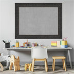 Amanti Art Black Framed Magnetic Board 25x33 Medium Vision Board for use with Magnets, 100% Metal Sheet to Display Items as Office Decor or for Home Organization in mudroom, Kitchen or Kids Room