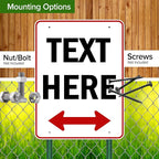 Custom Arrow,Custom Directional Sign, Two Way Arrow,36x48 Inches, Rust Free DiBound, Fade Resistant, Made in USA by My Sign Center