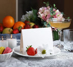 20 Pack White Blank Table Place Cards - Name Card for Weddings, Tent Signs for Food, Tags for Party Buffet, Blank Reserved Seating Card for Event, Name Place Card for Table Setting