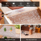 Cooyes Shelf Liner – Premium Non-Adhesive Cabinet & Drawer Liner for Kitchen – Waterproof Shelf Paper with Modern Pattern – Durable EVA Cabinet Mat – Easy to Cut （17.5" W x 78.7" L）