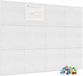 Neatsure Large Cork Board for Wall, 48" x 36" Bulletin Board with Pushpins, 12 Panels Felt Tiles Tack Push Pin Board for Office, Silver Gray