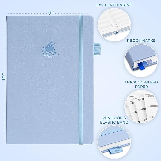 Clever Fox Planner Large – Undated Weekly & Monthly Planner for Productivity, Time Management & Goals – Organizer Journal – 7x10” (Periwinkle)
