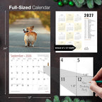 MICASA PRESS Corgi Butts 2026 Wall Calendar 12 Month | 12" x 24" Open | Thick & Sturdy Paper | Holiday Gift | Cute Puppy Funny Dog Calendar 2026