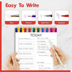 To Do List Notepad, Daily Planner Notebook with 52 Tear-off Sheets, Undated Writing Organizer for Daily Tasks and Goal, Coiled Task Track Checklist Productivity Pad for Office, Classroom, Home, School