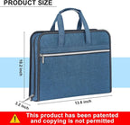SEEKIND Heavy Duty Accordian File Organizer with Handle,26 Pockets Expanding File Folder, Portable Cloth Document Organizer Accordion File Keeper for Letter Size / A4 File, for Office, School-Teal …
