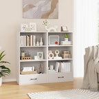 Tangkula 3 Tier Bookcase with Drawer, 42.5”Tall Freestanding Bookshelf with 3 Open Shelves & 1 Drawer, Anti-toppling Devices, Modern Display Storage Organizer for Home Office (White, 42.5" H)