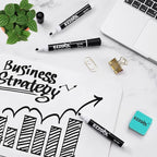 Ezzgol Dry Erase Markers Bulk, 72 Pack Black Low Odor Whiteboard Markers