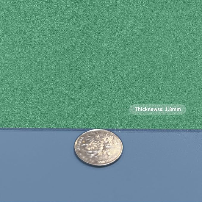 Zinkooat Leather Desk Mat,1.8mm Thick,17x60 Inch Desk Cover,Desk Protector Mat,Dresser Cover Top,Leather Table Cover,Side Table Cover,Office Desk Cover(Grayish Blue+Dark Green,17x60)