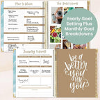 bloom daily planners 2026 Hardcover Calendar Year Goal & Vision Planner (January to December) - Monthly & Weekly Agenda Organizer - 7.5" x 9" - Ocean Oasis