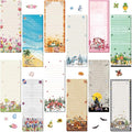 Eaasty 12 Pcs Seasonal Holiday Magnetic Notepads for Refrigerator Picture Monthly Magnetic Grocery List 9 x 3.5 Magnet Memo Pads 30 Sheets Per Pad Shopping to Do List for January to December