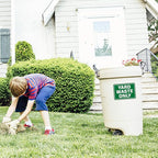 Yard Waste Only Signs 2 Pack - 10" x 7" Recycle Stickers, Waterproof Vinyl, Indoor & Outdoor
