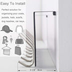 WEBI Over The Door Hooks Door Hanger:Over The Door Towel Rack with 6 Hooks for Hanging,Door Coat Hanger Towel Hanger Over Door Coat Rack for Towels,Clothes,Silver,2 Packs