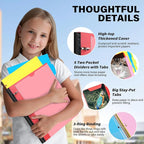 WOT I Telescoping Project Organizer, Refillable Binder with Dividers and Pockets, 13 Pocket Folders, 1 Inch 3 Ring Binder, Red