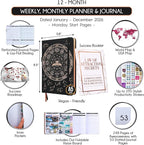 Law of Attraction Planner 2026 Deluxe with Productivity App | Weekly & Monthly Goal-Setting Planner, Life & Gratitude Journal | Include Foldable Vision Board, Gift Box & Stickers