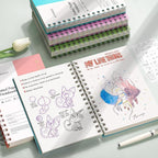 EMSHOI A5 Spiral Notebook Bullet Dotted journal, Small 5.7" X 8.22", 300 Pages/150 Sheets, 100gsm Dot Grid Paper, Waterproof Hardcover, for Office School Women Men Work Writing Notes-Purple