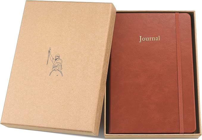 Wykeham's Executive 2026 Undated Daily Journal Planner – Customization Available (Brown, 8.5"×5.5" - Undated)