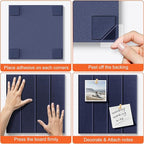 Cork Boards for Walls 48" x 36" Felt Board Alternative, 12 Pack Felt Wall Tiles Bulletin Board, Large Cork Board for Office Pin Board Tack Board Cork Boards