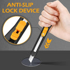 Lanties 300 Pcs Box Cutters Retractable Utility Knife Office Supplies 9mm Wide Blade Cutter Compact Razor Knife for Home Use(Black)