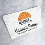 Custom Name Tag Full Color with Logo | Magnetic Back Name Badges for Business | Metal Name Tags ID Badge for Employees | Personalized Name Tags | Magnetic Name Tags Personalized (3.375 x 2.125 Inches)