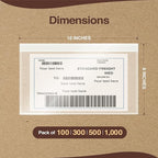 6x10 Packing Slip Pouches 300 Pack- Strong Adhesive Back for Secure Package Labelling, Protects Documents - Packing List Envelopes for Mailing and Packaging -WaterProof and Durable