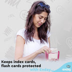 3" X 5" Index Card Case Holds 100 Cards Includes Business Card/Index Holder and 5 Tab Dividers Comes in Assorted Color – (Pack of 12) By (Emraw)