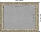 Amanti Art Silver Framed Magnetic Board 22x28 Medium Vision Board for use with Magnets, 100% Metal Sheet to Display Items as Office Decor or for Home Organization in mudroom, Kitchen or Kids Room