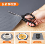 Shelf Liners for Kitchen Cabinets Non-Slip Drawer Liner Non Adhesive Cupboard Mat EVA Material Refrigerator Mats Fridge Liner Washable for Shoerack, Storage and Desks 11.8 x 118 Inches