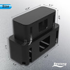 Power Strip Hider Box - Wire Storage Box for Extension Cord, Power Strips, and Surge Protector Wire Management. Cable Management Floor Outlet Hider Box (Large and Medium Sizes, Black)