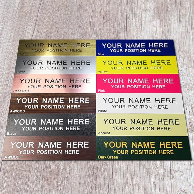 Personalized Office Name Plate 2"x 8" Customize Wall Door Sign NamePlate Adhesive Back