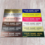 2" x 8" Custom Engraved Name Plate Personalized Office Nameplates with Wall or Desk Aluminum Holder