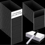 Containlol 60 Sets Moveable Shelf Label Display Holders with Label Inserts and Marker Clear Shelves Tag Plastic Shelf Markers Teachers Gift for Classroom Office Book Shelves(6.5 x 3 x 1.57 Inch)