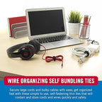 VELCRO Brand 150 Pack Reusable Cable Ties, 8". Valentine Gifts for Tech Lovers. Cord Organizer & Wire Management. Replace Zip Ties, Reduce Waste