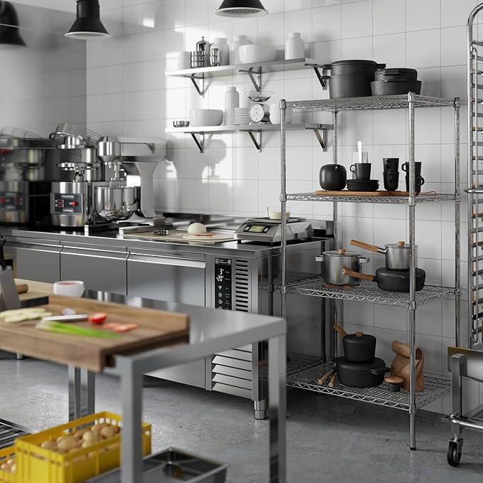 Regal Altair 21" Deep x 30" Wide x 64" Height Wire Shelving Kit | 4-Tier | NSF Commercial Storage Rack Unit
