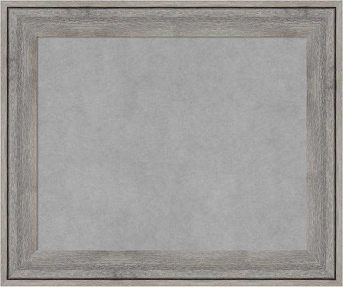 Amanti Art Grey Framed Magnetic Board 21x25 Small Vision Board for use with Magnets, 100% Metal Sheet to Display Items as Office Decor or for Home Organization in mudroom, Kitchen or Kids Room