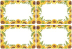 Wonmon 200 PCS Sunflower Name Tags Stickers, Self Adhesive Sunflowers Style Name Tag Labels Stickers for Back to School Classroom Student Office Desk Cubby Locker Themed Party, 2x3 inch