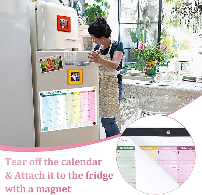 Desk Calendar 2026-2027, 14" X 11" Desktop Calendar 2026-2027, 18 Months Calander Runs from Jan. 2026 to Jun. 2027, Academic Monthly Planner for Home School Office (Colorful)