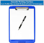 Think2Master Blue Plastic Storage Clipboard. | 25% Heavier & 25% Sturdier| Heavy Duty and Won’t Flex or Bend Like Other Brands (Compare The Weight). Storage Compartment Holds 150 Letter Sized Paper.