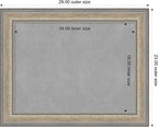 Amanti Art Silver Framed Magnetic Board 23x29 Medium Vision Board for use with Magnets, 100% Metal Sheet to Display Items as Office Decor or for Home Organization in mudroom, Kitchen or Kids Room