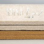 Lightomorrow Large Bulletin Board - 72 x 48 Inches, Decorative Felt Pin Board for Wall - 6' x 4' Foldable Photo Display Board with Self-Adhesive Tape, Includes 20 Push Pins - Oatmeal
