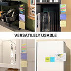MECCALINE Monitor Memo Board 2Pcs - Flexible Clear PET Computer Screen Sticky Note Holder - Side Panel Message Organizer - Versatile Office Desk Accessories - Cool Home Office Supplies - 3.1" x 11.8"