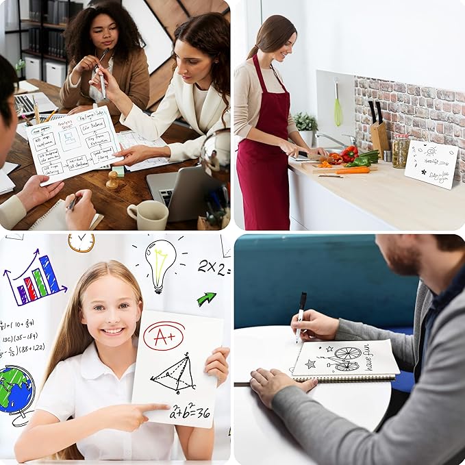 Board Geeks 1 Small Dry Erase Board for Kids - Mini White Board for Students and Teachers - Durable and Portable Individual Whiteboard with Rounded Corners - Double Sided (9x12 Inches)