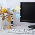Zonon 4 Pieces Computer Monitor Notes Screen Monitor Memo Board Sticky Note Holder Message Board Computer Side Panel for Office Home Desktop Left and Right