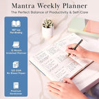 2026 Planner, Daily Journal & Gratitude Journal All-In-One with To Do List, Self Care Prompts & Habit Tracker - 5.8 x 8.3 - Blue