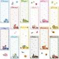 Eaasty 12 Pcs Seasonal Holiday Magnetic Notepads for Refrigerator Text Monthly Magnetic Grocery List 9 x 3.5" Magnet Memo Pads 30 Sheets Per Pad Shopping to Do List for January to December